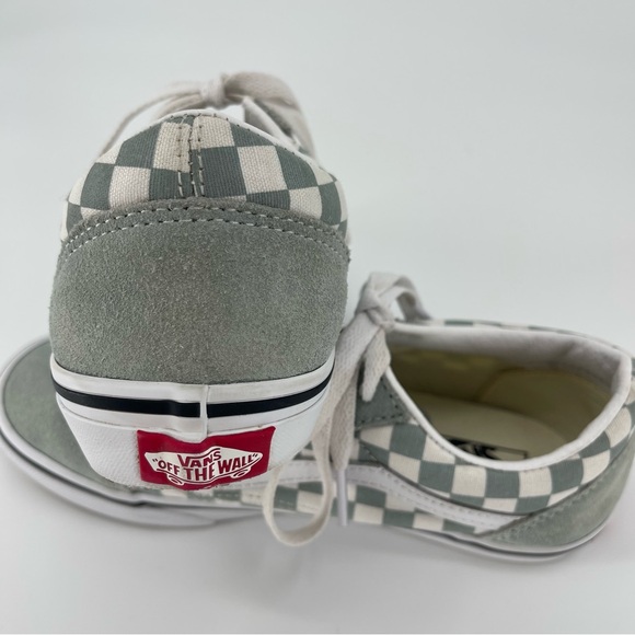 Vans Old Skool Checkerboard Suede Grey Canvas Iconic Size 4 Skater Surfer Casual - Picture 5 of 6